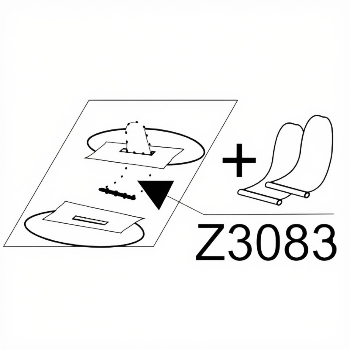 Zodiac Online Shop Z1113 technische tekening van de Z3083 bevestigingsset voor de zitplank van oudere Zodiac Cadet modellen