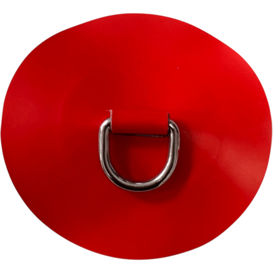 ZU25294 - anneau en D 25 mm rond, néoprène Hypalon rouge
