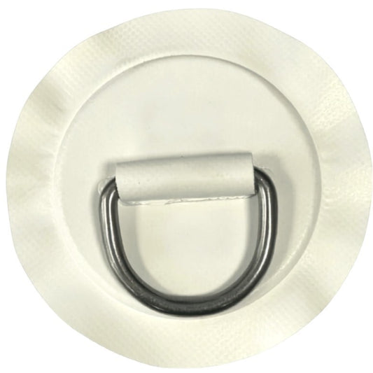 Z6128 - anneau en D 53 mm rond, PVC blanc