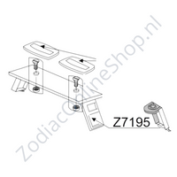 Zodiac Z7195 aluminium banksteun – zitbank montage rail voor Futura, Classic en Commando rubberboten