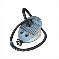 Zodiac Online Shop B010 Bravo GP10 dubbelkamer voetpomp in grijs voor rubberboten met slang en universele adapters