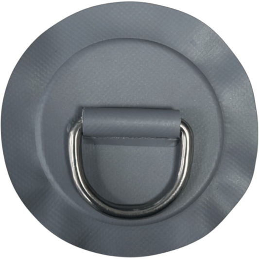 Z2302 - anneau en D 53 mm rond, PVC gris moyen