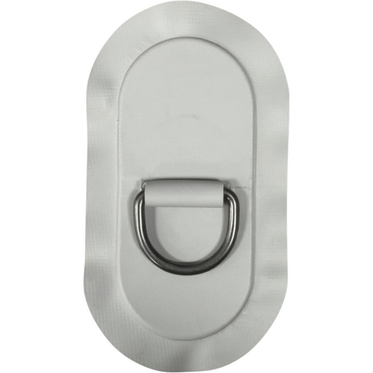 Z60351 - anneau en D 53 mm ovale, PVC gris clair