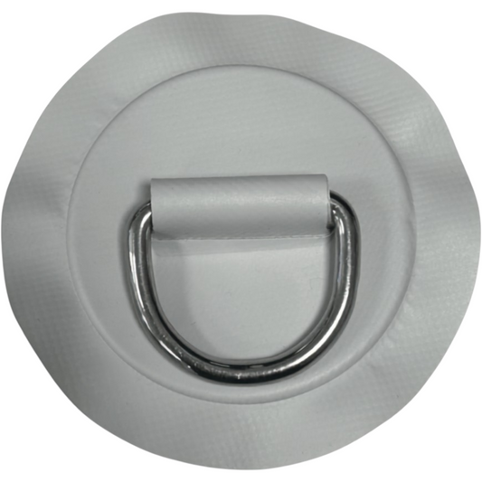 Z2303 - anneau en D 53 mm rond, PVC gris clair