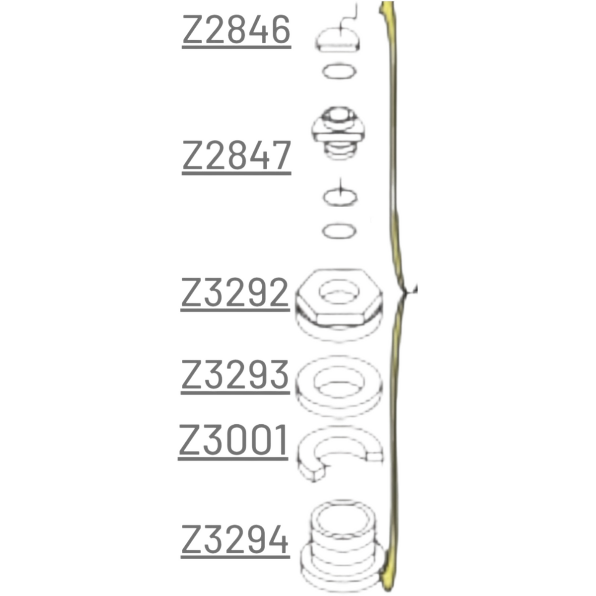 Zodiac Online Shop neopreen pakking Z3001 voor opbouwventiel van Zodiac en Bombard rubberboten