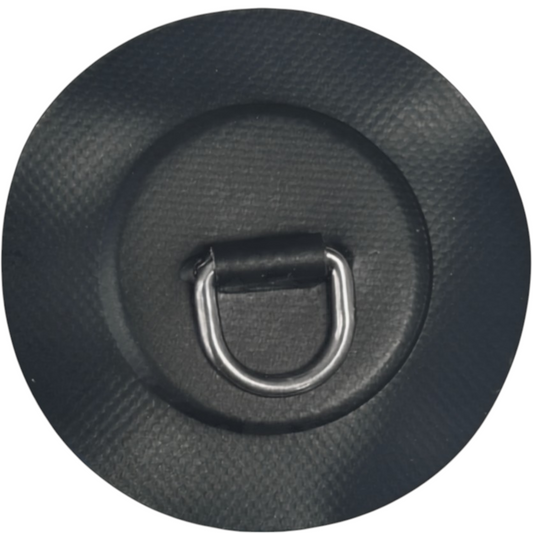 Z6167 - anneau en D 25 mm rond, PVC noir